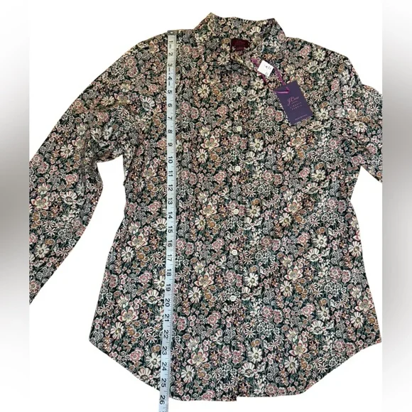 NWT J. Crew Liberty Fabric White Garden Slim Perfect Button Down Shirt Size 4 - Picture 6 of 13